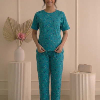 Blue flower pyjama set