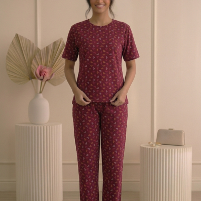 Maroon pyjama set